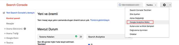 Search Console ile Google Analytics’i Birbirine Bağlamak